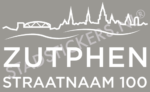 Containersticker Zutphen - Wit
