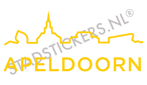 Sticker Apeldoorn - Geel