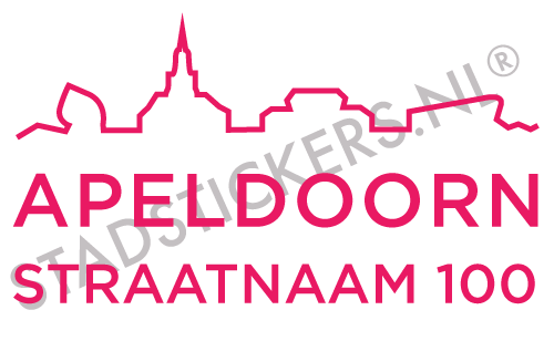 Containersticker Apeldoorn - Roze