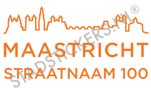 Containersticker Maastricht - Oranje