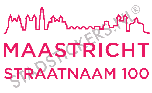 Containersticker Maastricht - Roze