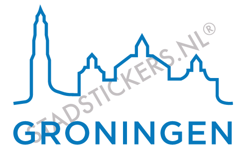 Sticker Groningen - Blauw