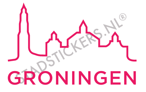 Sticker Groningen - Roze