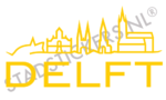 Muursticker Delft - Geel