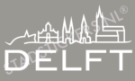 Muursticker Delft - Wit