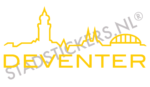 Muursticker Deventer - Geel