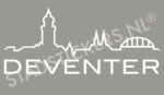 Muursticker Deventer - Wit