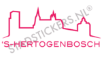 Muursticker S-Hertogenbosch - Roze