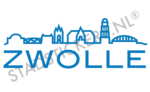 Muursticker Zwolle - Blauw