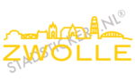Muursticker Zwolle - Geel