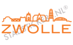 Muursticker Zwolle - Oranje