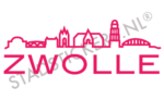 Muursticker Zwolle - Roze