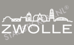 Muursticker Zwolle - Wit