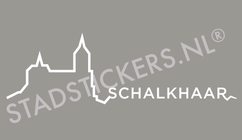 Sticker Schalkhaar - Wit