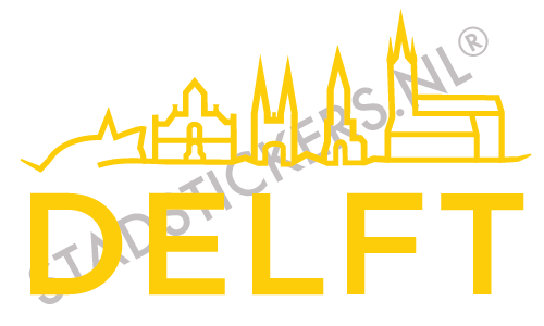 Sticker Delft - Geel