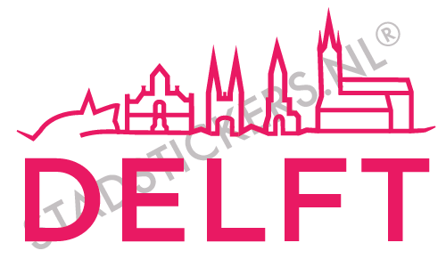 Sticker Delft - Roze