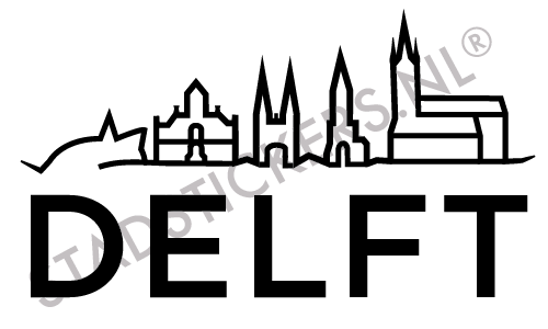 Sticker Delft - Zwart