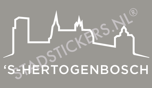 Sticker S-Hertogenbosch - Wit