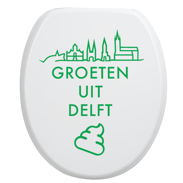 Toiletbrilsticker Delft - Groen
