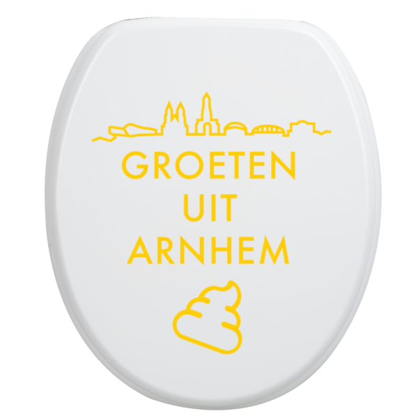 Toiletsticker Arnhem - Geel