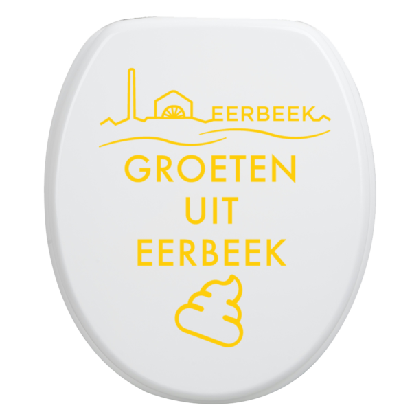 Toiletsticker Eerbeek - Geel