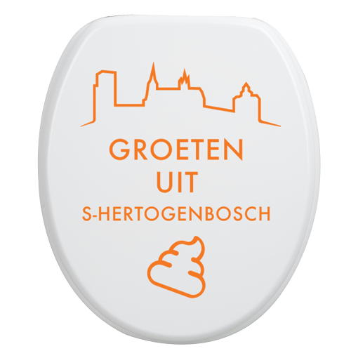 Toiletsticker S-Hertogenbosch - Oranje