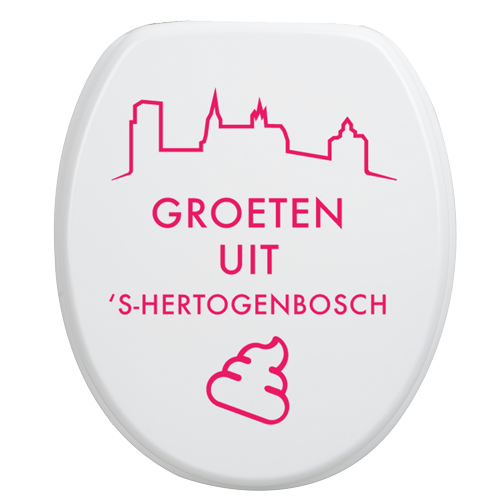 Toiletsticker S-Hertogenbosch - Roze