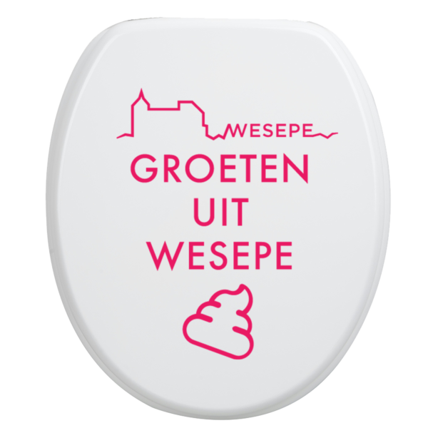 Toiletsticker Wesepe - Roze