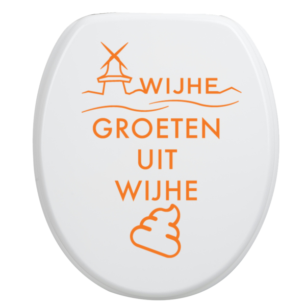 Toiletsticker Wijhe - Oranje