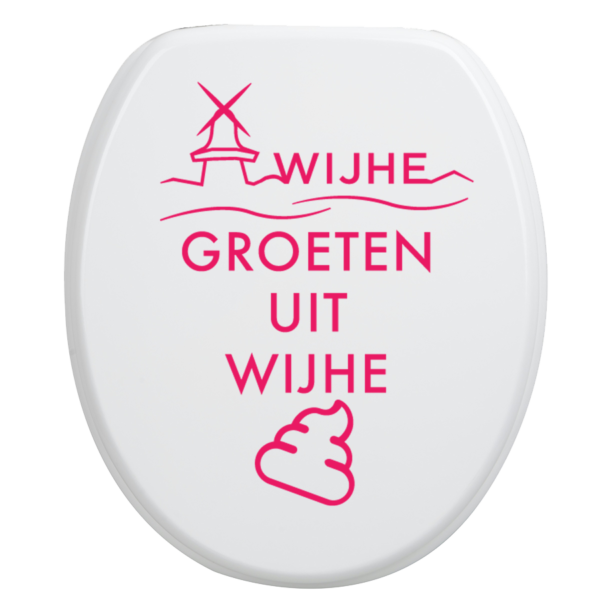 Toiletsticker Wijhe - Roze