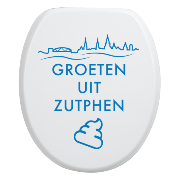 Toiletsticker Zutphen - Blauw