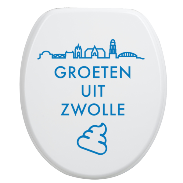 Toiletsticker Zwolle - Blauw
