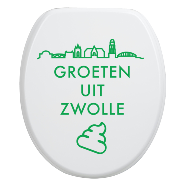 Toiletsticker Zwolle - Groen