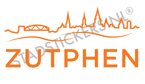 Sticker Zutphen - Oranje