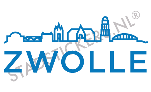 Sticker Zwolle - Blauw