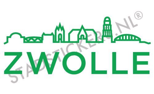 Sticker Zwolle - Groen