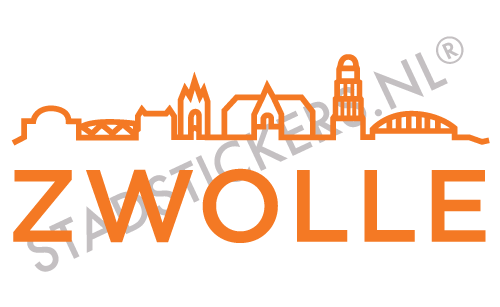 Sticker Zwolle - Oranje