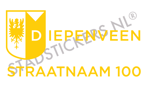 Containersticker Diepenveen - Geel