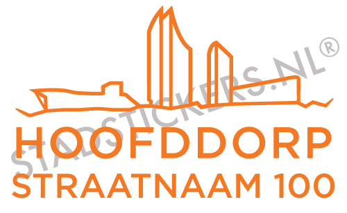 Containersticker Hoofddorp - Oranje