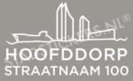 Containersticker Hoofddorp - Wit