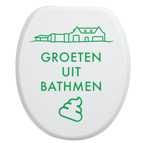 Toiletbrilsticker Bathmen - Groen
