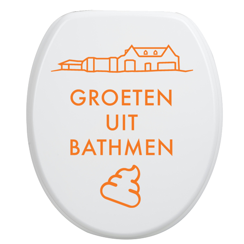 Toiletbrilsticker Bathmen - Oranje