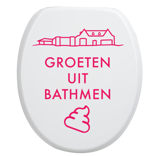 Toiletbrilsticker Bathmen - Roze