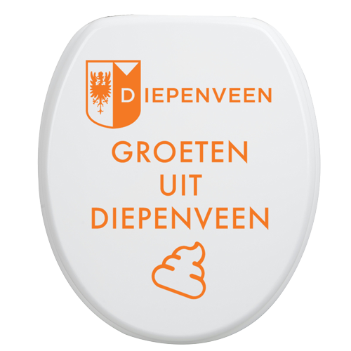 Toiletbrilsticker Diepenveen - Oranje