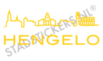 Muursticker Hengelo - Geel