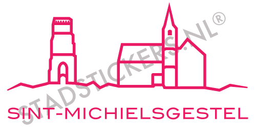 Muursticker Sint-michielsgestel - Roze