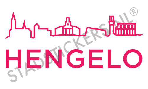 Sticker Hengelo - Roze