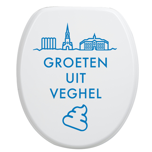 Toiletbrilsticker Veghel - Blauw