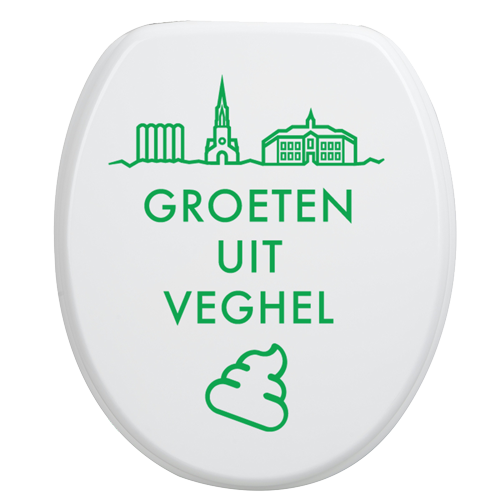 Toiletbrilsticker Veghel - Groen