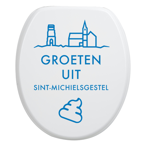Toiletbrilsticker Sint-Michielsgestel - Blauw